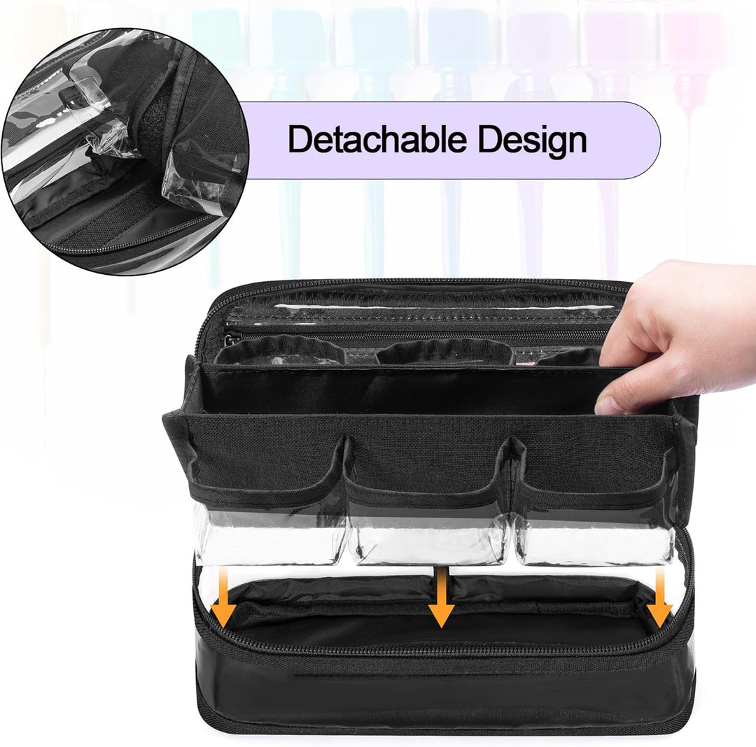 BAFASO Nagellack Aufbewahrungstasche, Nagellack Organizer Tasche für 12 Flaschen(bis zu 15ML), Nail