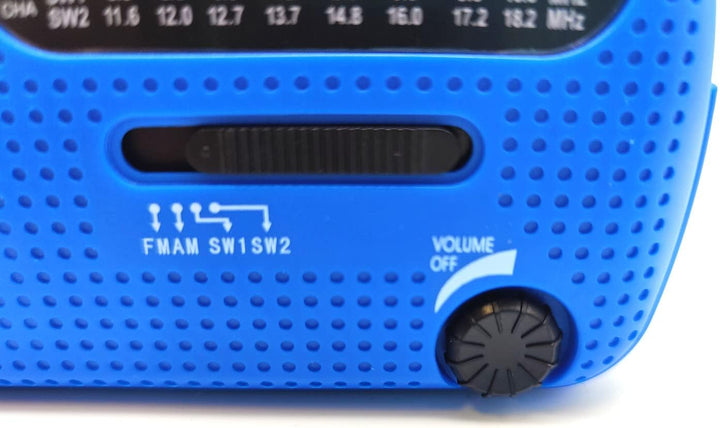 Kurbelradio, Solar & Kurbel Notfallradio, AM/FM/SW Radio, Tragbares Retro Radio mit Weltempfänger, A