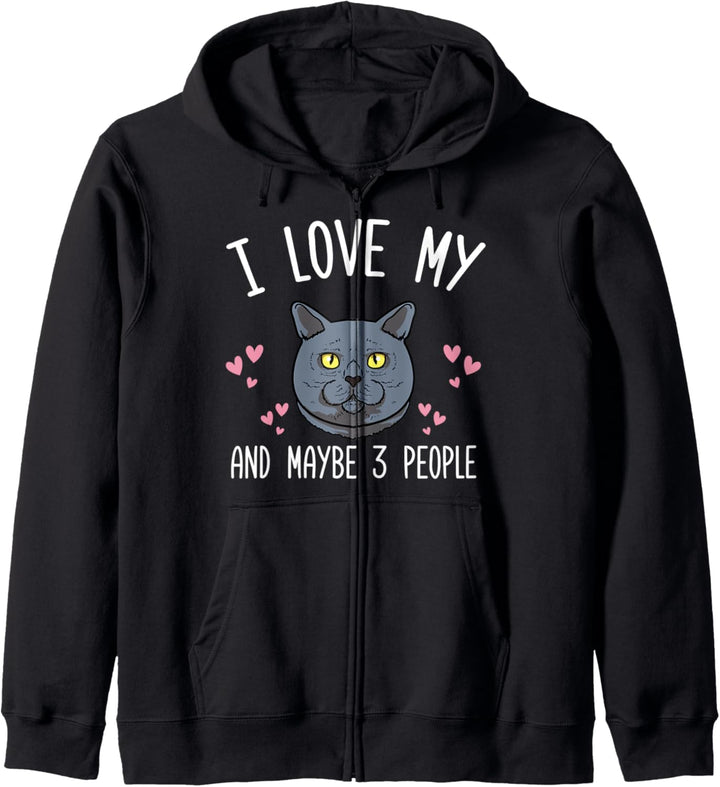 Ich liebe meine Britisch-Kurzhaar-Katze Kapuzenjacke