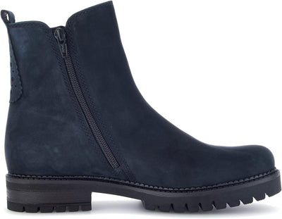 Gabor Damen Chelsea Boots, Frauen Stiefeletten,Komfortable Mehrweite (H) 36 EU Weit Blau Nightblue,