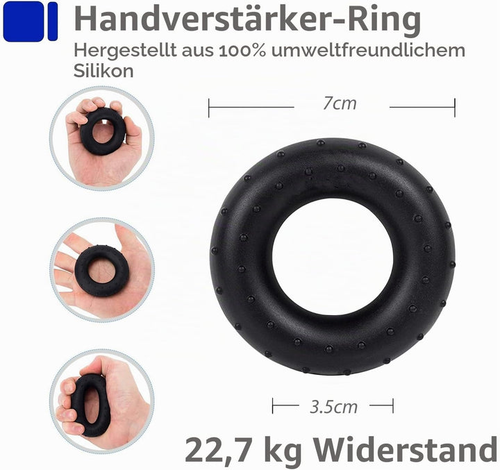 Handtrainer Fingertrainer, Griffkraft Trainer Training Set - 6er-Pack, Verstellbarer Grip Trainer, F