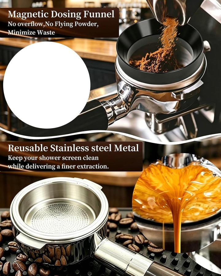 51mm Kaffee Tamper Set, 25 PCS Espresso Tamper, Kaffee Tamper 51mm mit Tamperstation, Coffee Leveler