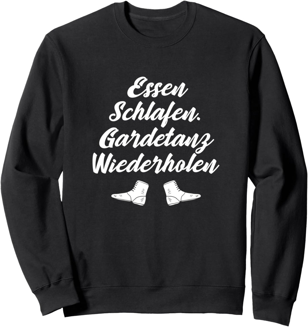 Lustiges Showtanz Damen Essen Schlafen Gardetanz Wiederholen Sweatshirt