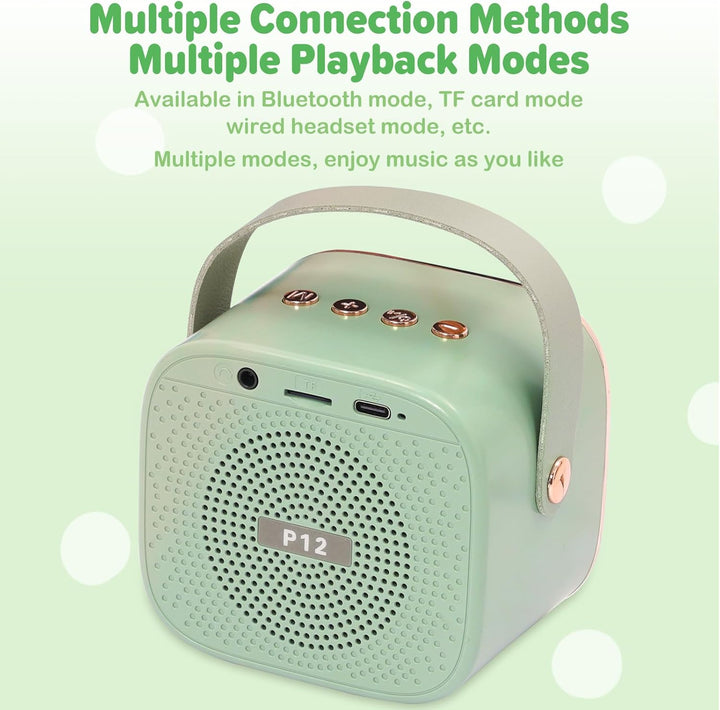 Karaoke Maschine Kind mit 2 Mikrofonen, Tragbarer Mikrofon, Mini Micro mit Stimmeffekten für Kind un