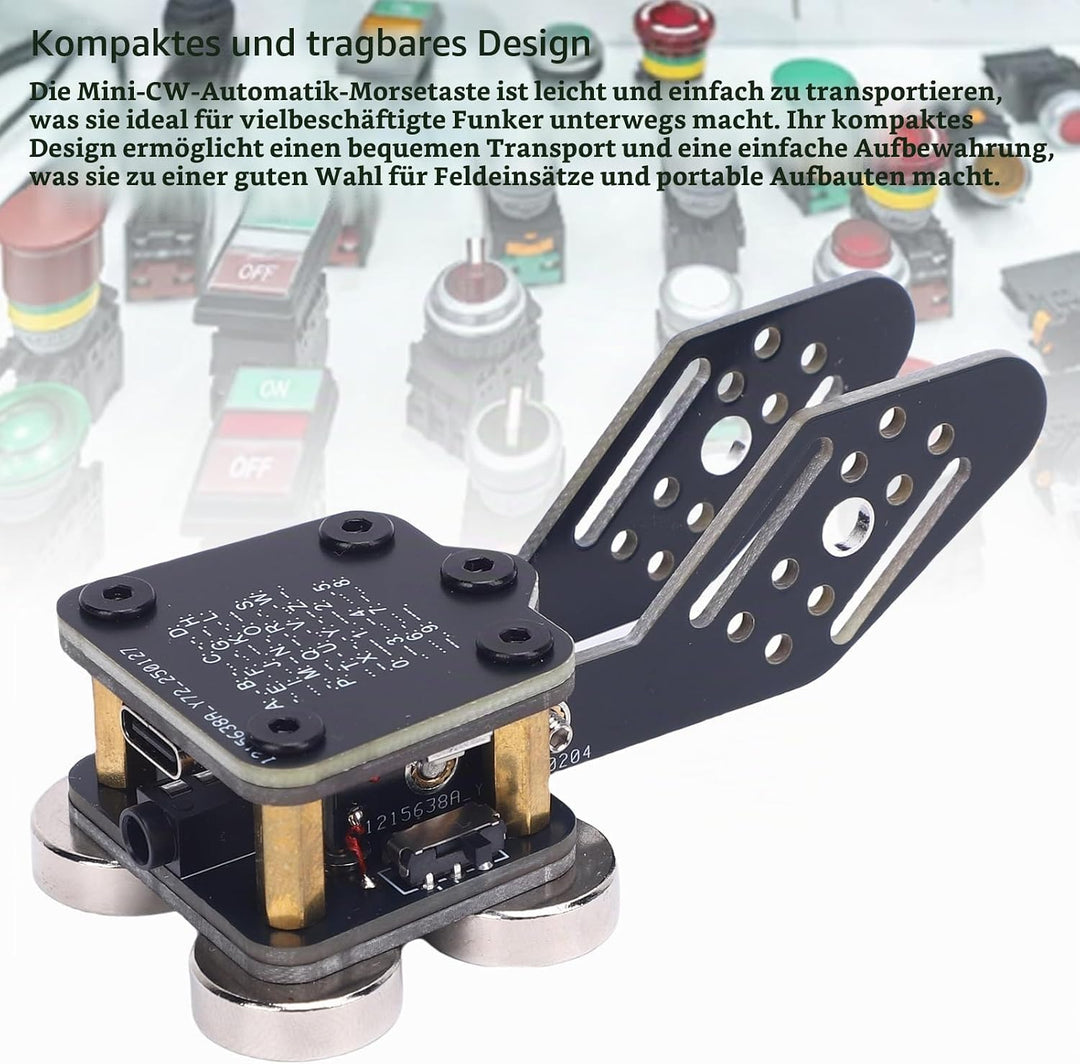 Morse Code Keyer Double Paddle CW Automatische PCB 4 ND Magnettrainer USB -Schnittstelle Morse Key f