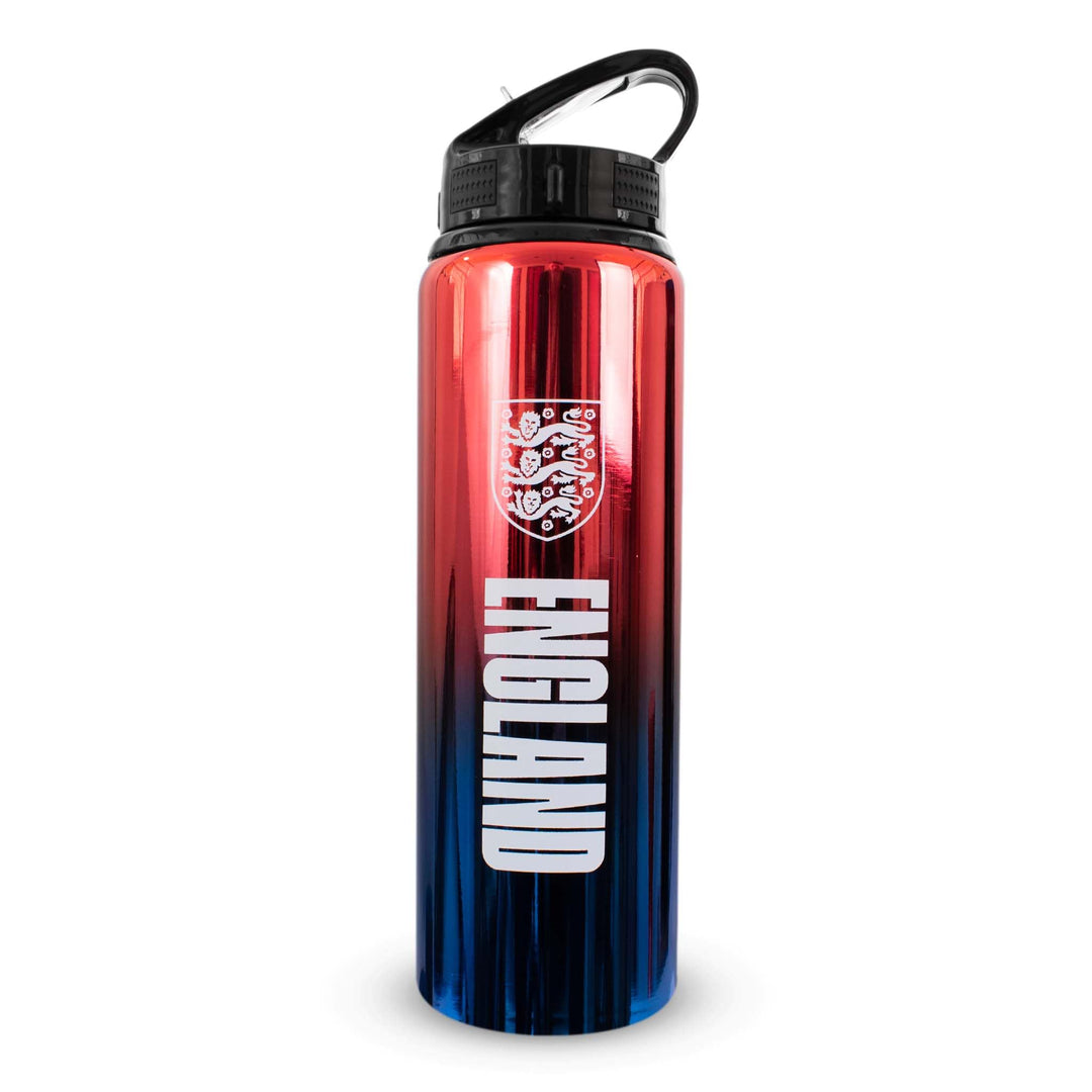 Hy-Pro Offiziell lizenzierte F.C 750 ml Aluminium-UV-Flasche | Integrierter Faltbarer Strohhalm, Neo