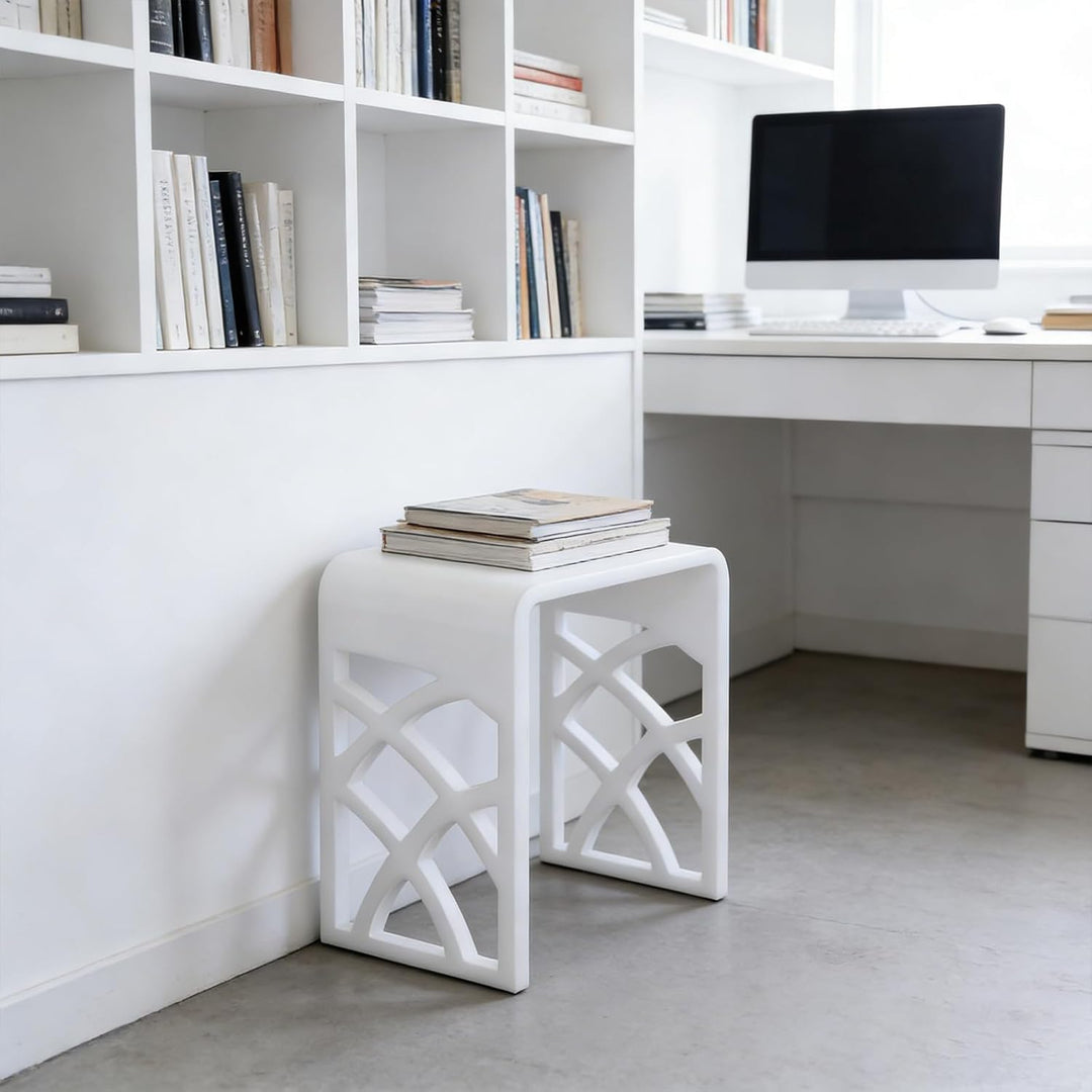 Acryl Sitzhocker Duschhocker Badhocker, U-Förmig Badezimmerhocker für Badezimmer, Eingangsbereich un