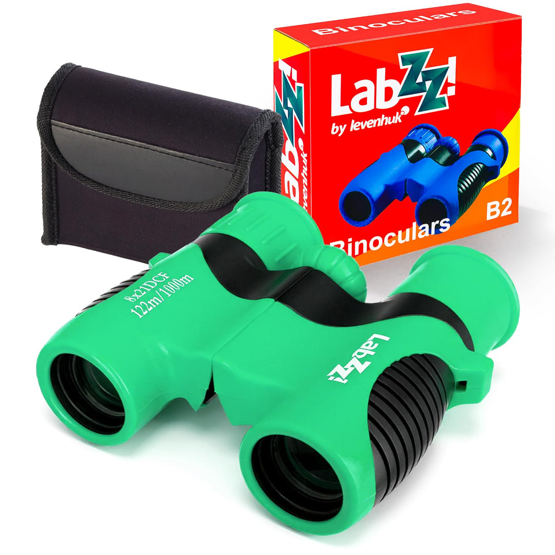 Levenhuk LabZZ B2 Green Apple Kompakt-Fernglas für Kinder, Farbe Grün, Green Apple