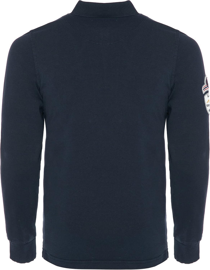 Carisma Langarm Poloshirt für Herren Baumwolle • Herren Langarmshirt mit Stickerei • Angenehmes Regu