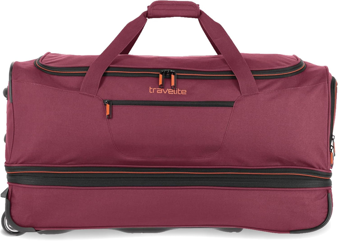 travelite 2-Rad Trolley Reisetasche Gr. L mit Dehnfalte, Gepäck Serie BASICS: Weichgepäck Reisetasch