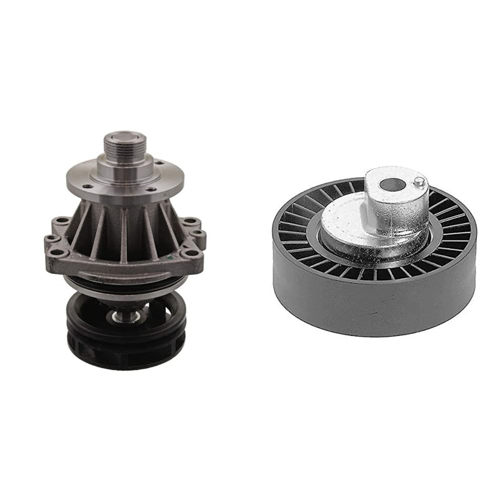 febi bilstein 01293 Wasserpumpe mit Dichtung , 1 Stück & 06050 Spannrolle für Keilrippenriemen , 1 S