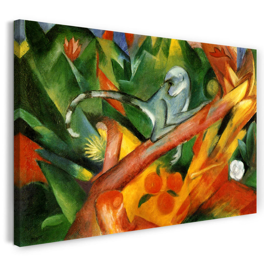 Printed Paintings Leinwand (80x60cm): Franz Marc - Das Äffchen (1912) 80x60 cm, 80x60 cm
