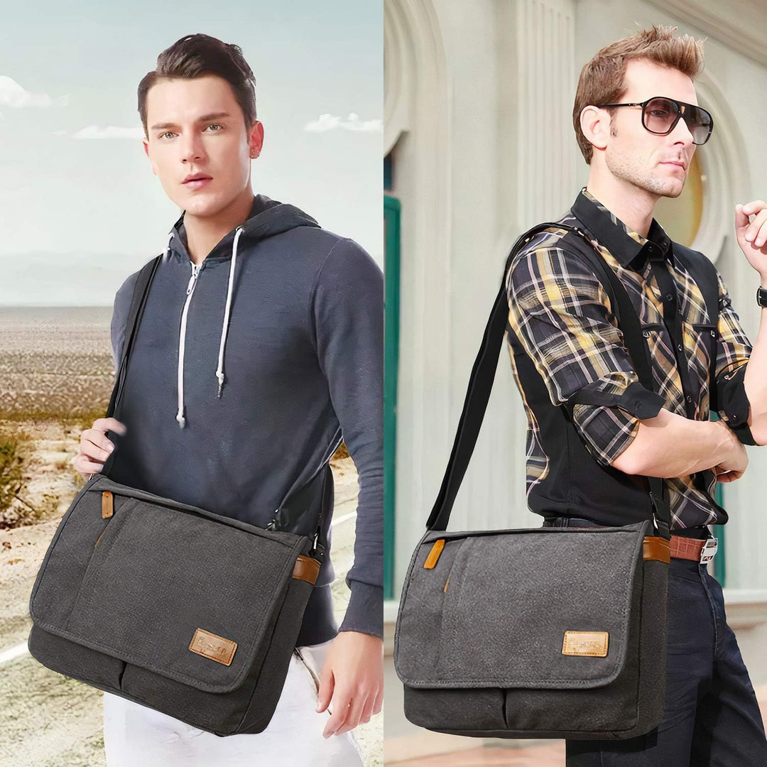 Estarer Umhängetasche Schultertasche Laptoptasche 14 Zoll für Schule Uni Freizeit Job mit Laptopfach