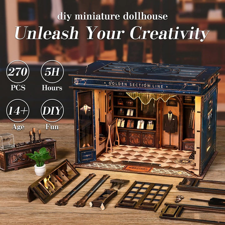Book Nook Kit, DIY Miniatur Haus Puppenhaus Bausatz Bücherregal Deko für Jugendliche und Erwachsene（