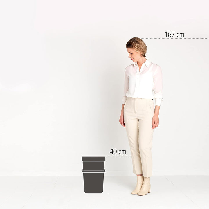 Brabantia Sort & Go Mülleimer, Kunststoff, Grau, 25 Liter Grey 25 Liter Mülleimer, Grey 25 Liter Mül