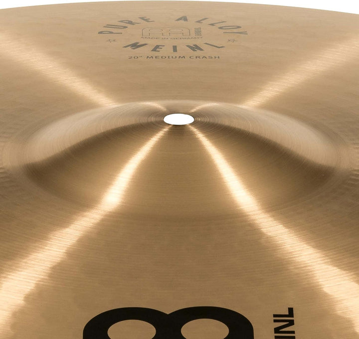 Meinl Cymbals Pure Alloy Crash Medium 20 Zoll (Video) Schlagzeug Becken (50,80cm) Pure Alloy Bronze,