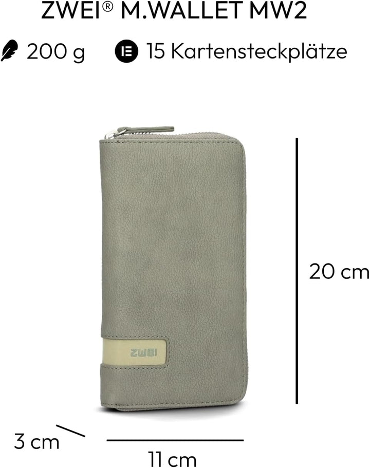 Zwei Damen M.Wallet Reisezubehör-Brieftasche, Fango