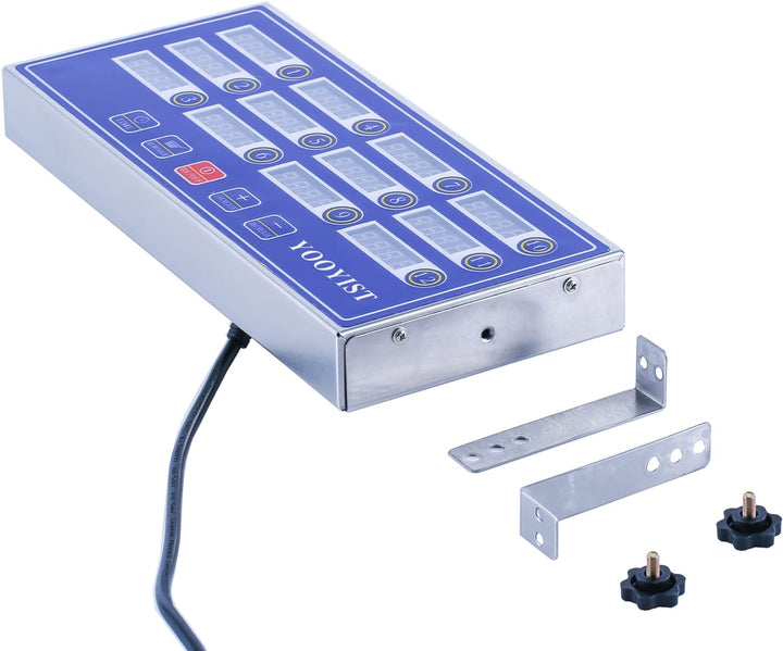 YOOYIST Kommerzieller 12-Kanal-Küchen-Timer Digitaler Restaurant-Timer Professionelle LED-einstellba