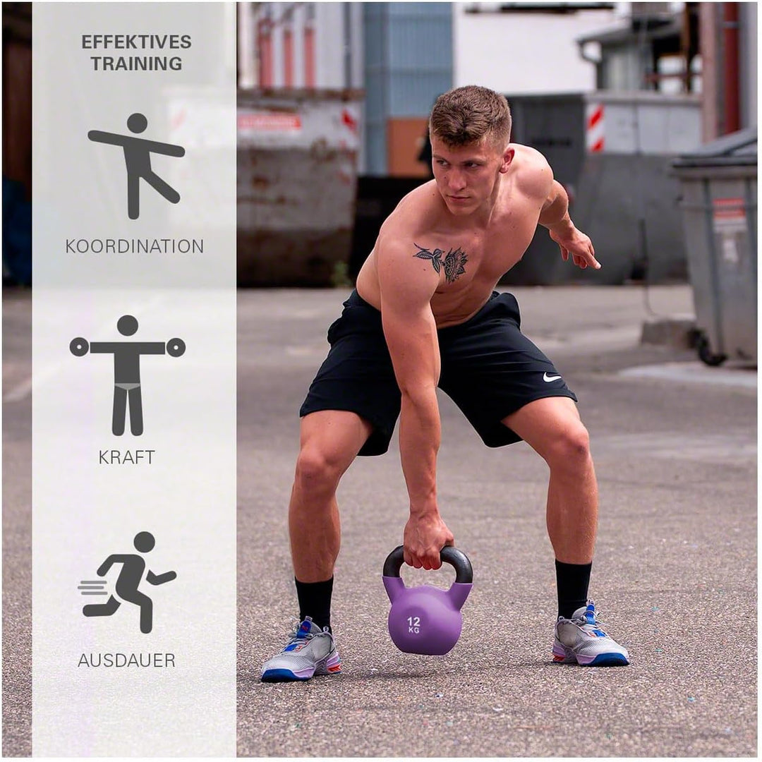 Sport-Tec Kettlebell, Kugelhantel, Workout, Fitness, Bodybuilding, Kurzhantel, Gewichtskugel, Schwun