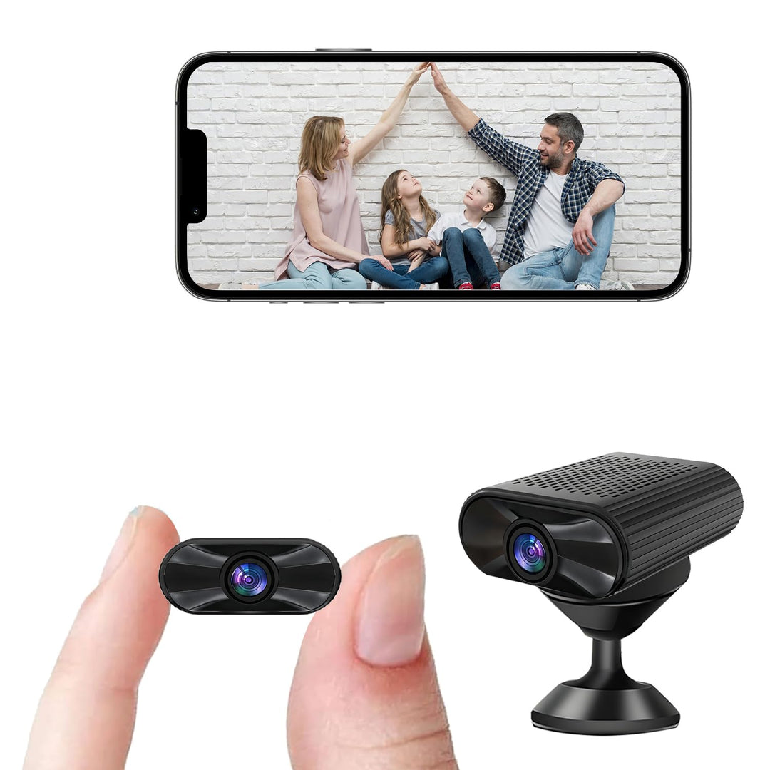 FJJVFF Mini Kamera-4K HD Kleine Kamera-WLAN Mini-Kamera Live Übertragung Handy APP, WiFi Camera mit
