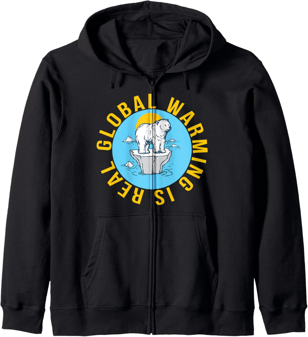 Global Warming is Real - Polar Bear on Ice Iceberg Kapuzenjacke
