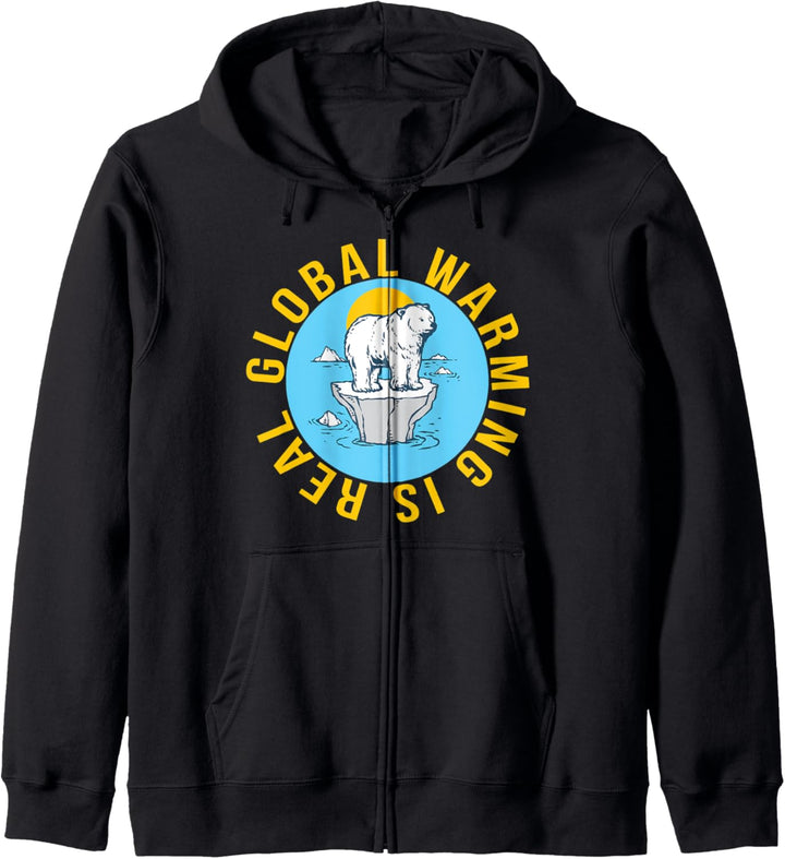 Global Warming is Real - Polar Bear on Ice Iceberg Kapuzenjacke