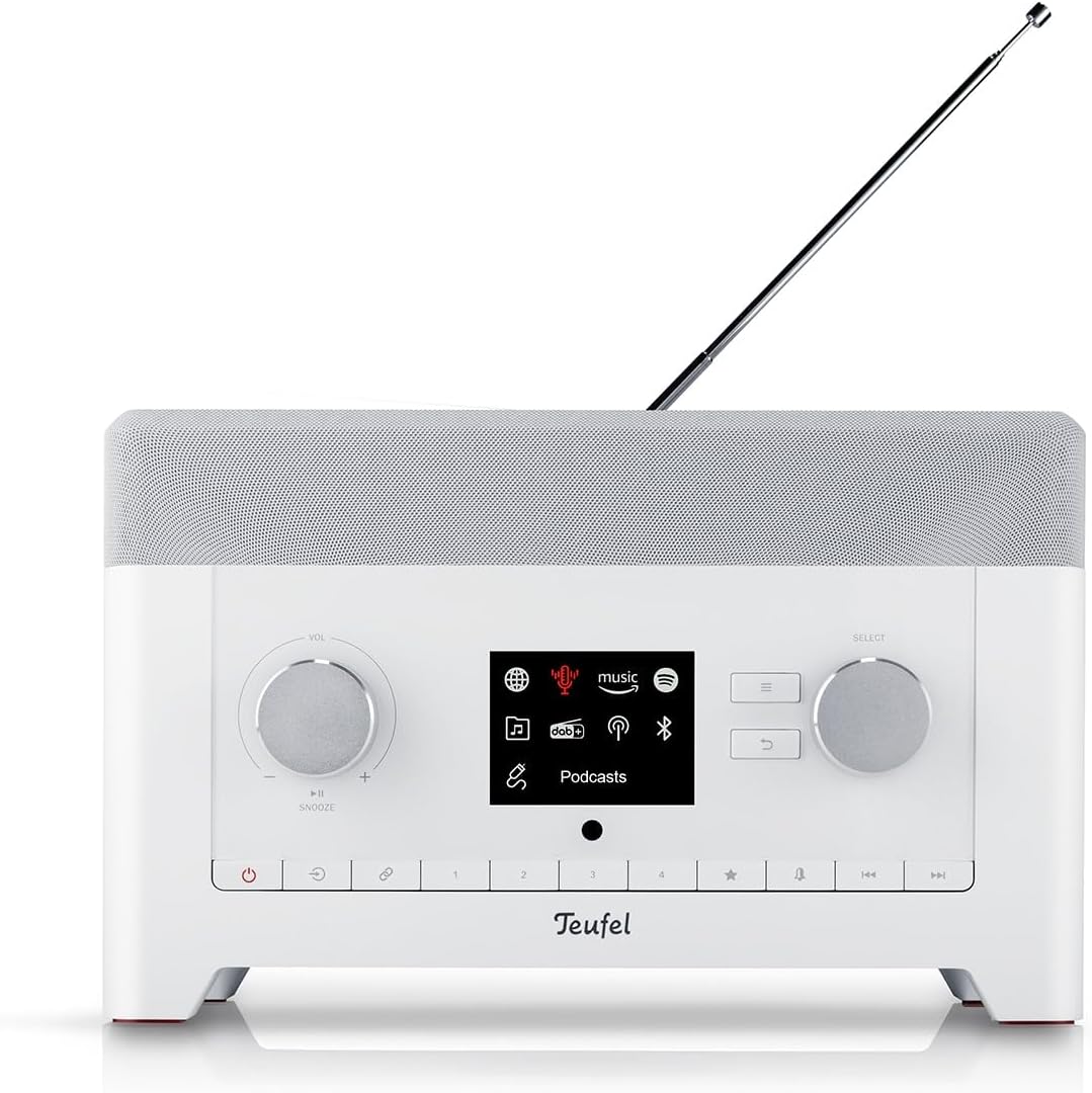 Teufel Radio 3SIXTY DAB+ Internet Radio Stereo Lautsprecher Musik 360-Grad-Sound Dank Dynamore Bluet