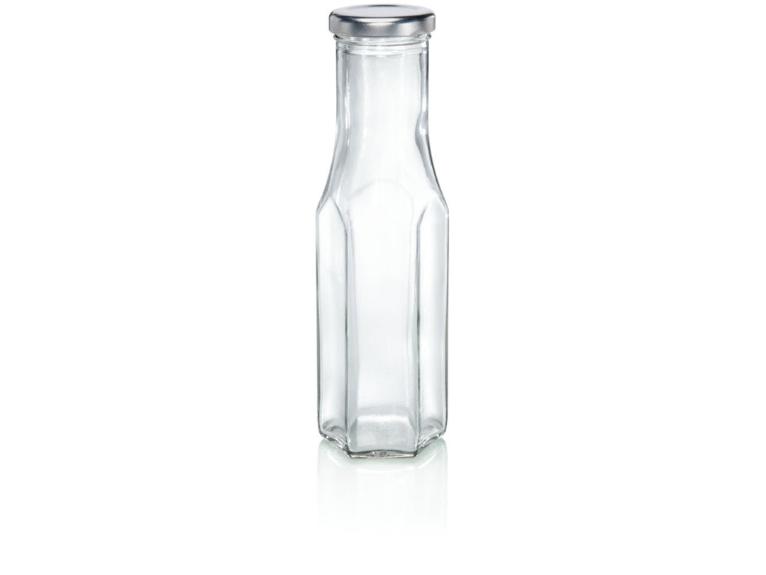 Leifheit Sechskantflasche, 256 ml, Einmachglas, Weckglas ideal für Eingemachtes, dekoratives Vorrats