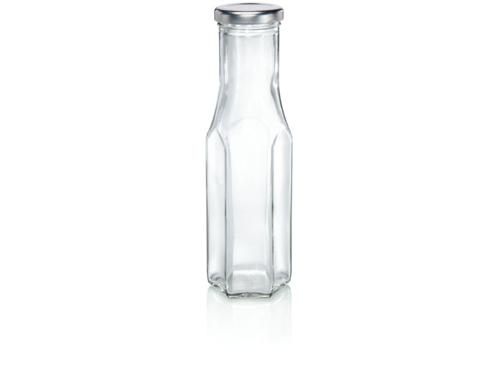 Leifheit Sechskantflasche, 256 ml, Einmachglas, Weckglas ideal für Eingemachtes, dekoratives Vorrats