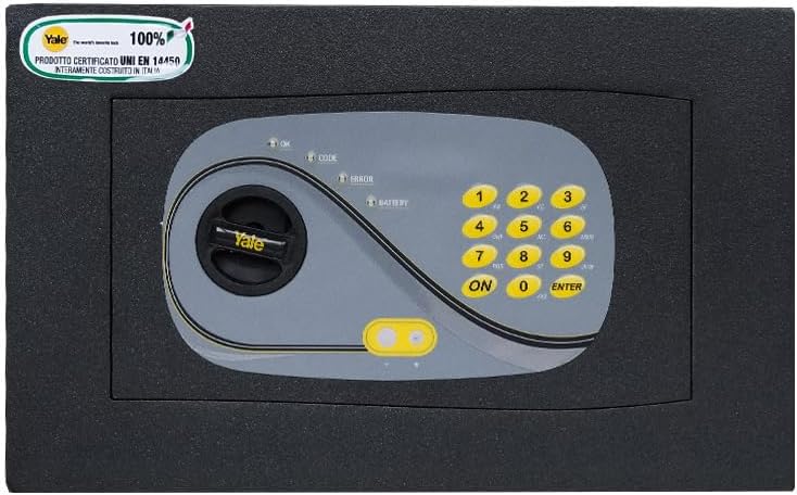 YALE Serie 326 Zertifizierter Safe Digitaler Wandtresor, Schwarz