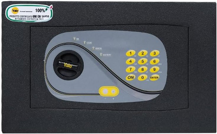 YALE Serie 326 Zertifizierter Safe Digitaler Wandtresor, Schwarz