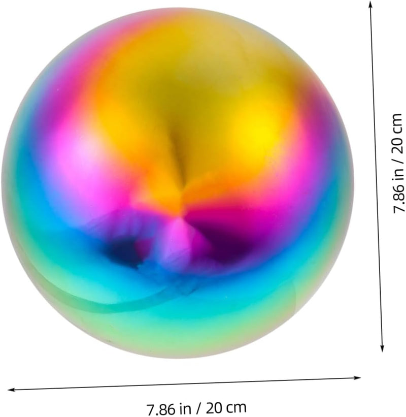 Cabilock Edelstahl Gartenkugel 20cm Bunt Metallkugeln Deko Garten Hohlkugel Metall Dekokugel Spiegel