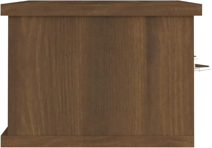 Tidyard Wandschrank Hängeschrank Wandregal mit Schublade Wandschublade Holzwerkstoff Braun Eichen-Op
