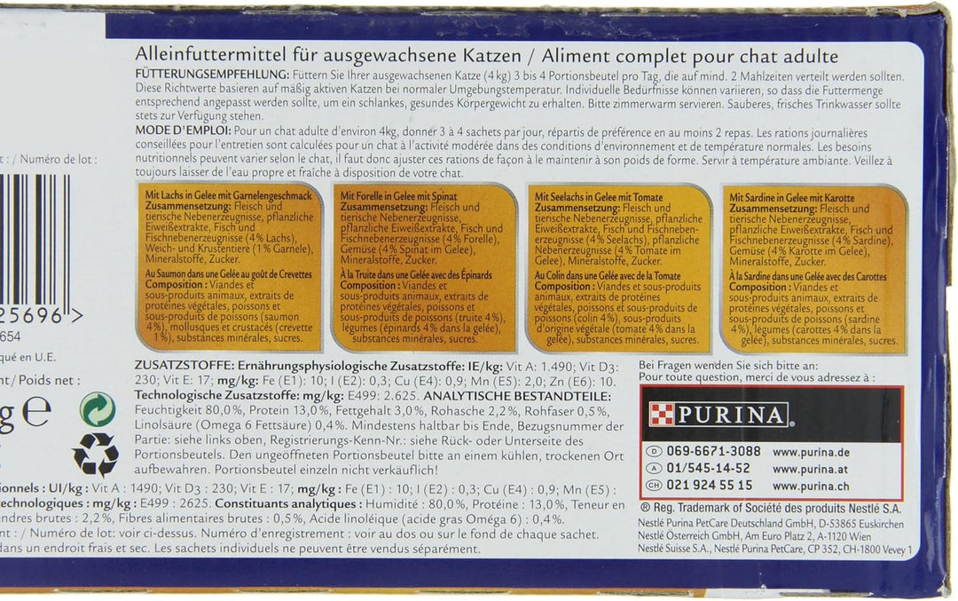 Felix Sensations Fisch Mix 12x100g Katzenfutter von Purina, 3er Pack (3 x 1,2 kg)