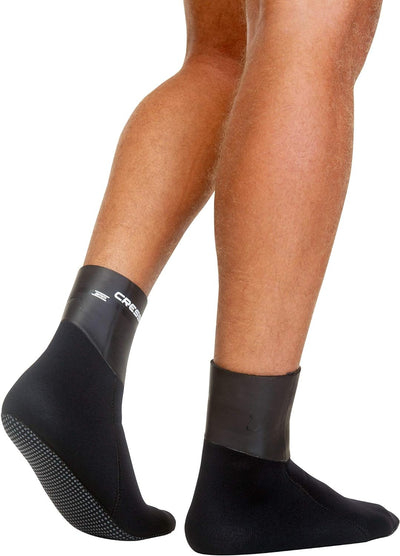 Cressi Sarago Socks (3 or 5mm) - Neopren Thermoschuhe 3 or 5mm, für Erwachsene Unisex 3 mm Schwarz L