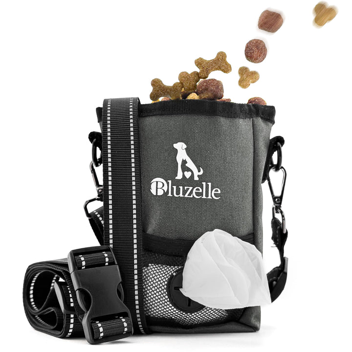 bluzelle SnackKeeper Multifunktion, Leckerlibeutel Magnetverschluss, Futtertasche 650ml Trockenfutte
