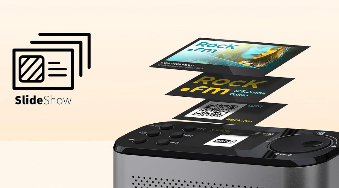 SHARP DR-P530(GY) Osaka Tragbares Digitalradio – DAB+/FM, Bluetooth 5.3, BestTune, 120 Senderspeiche