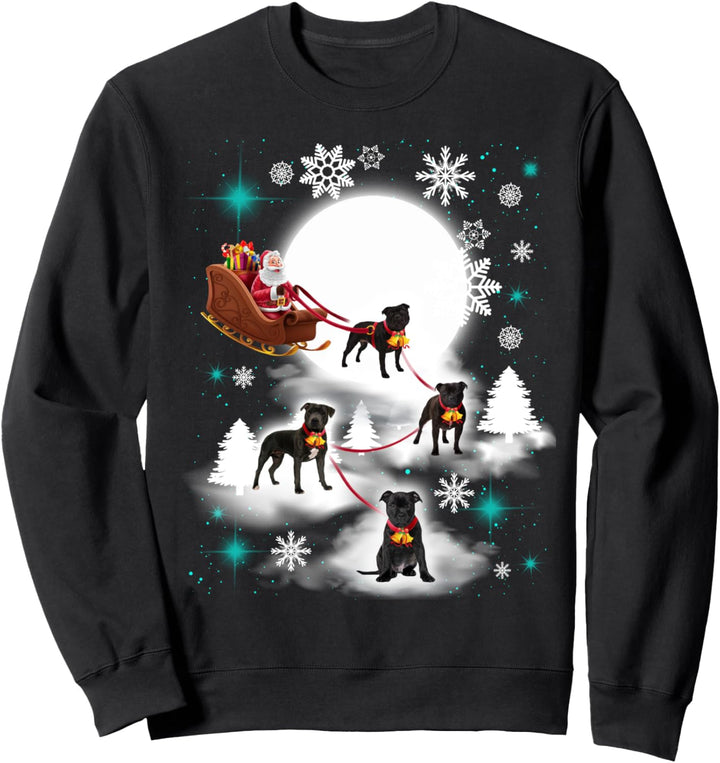 Ich liebe meinen Pitbull Frohe Pittmas Santa Claus Sweatshirt