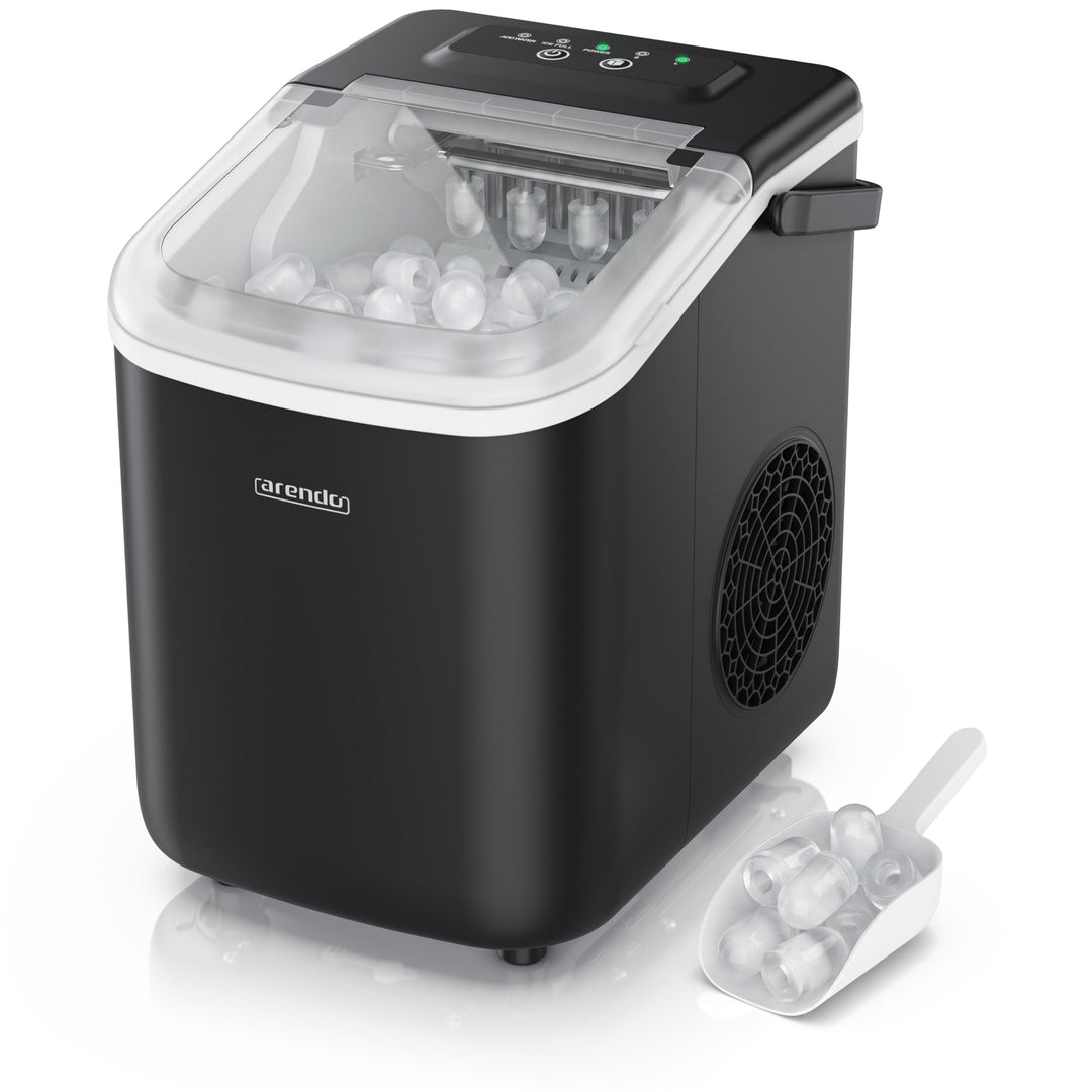 Arendo - Eiswürfelmaschine klein – max. 12 kg Eis pro Tag – 2 Grössen grosse Würfel und kleine Würfe