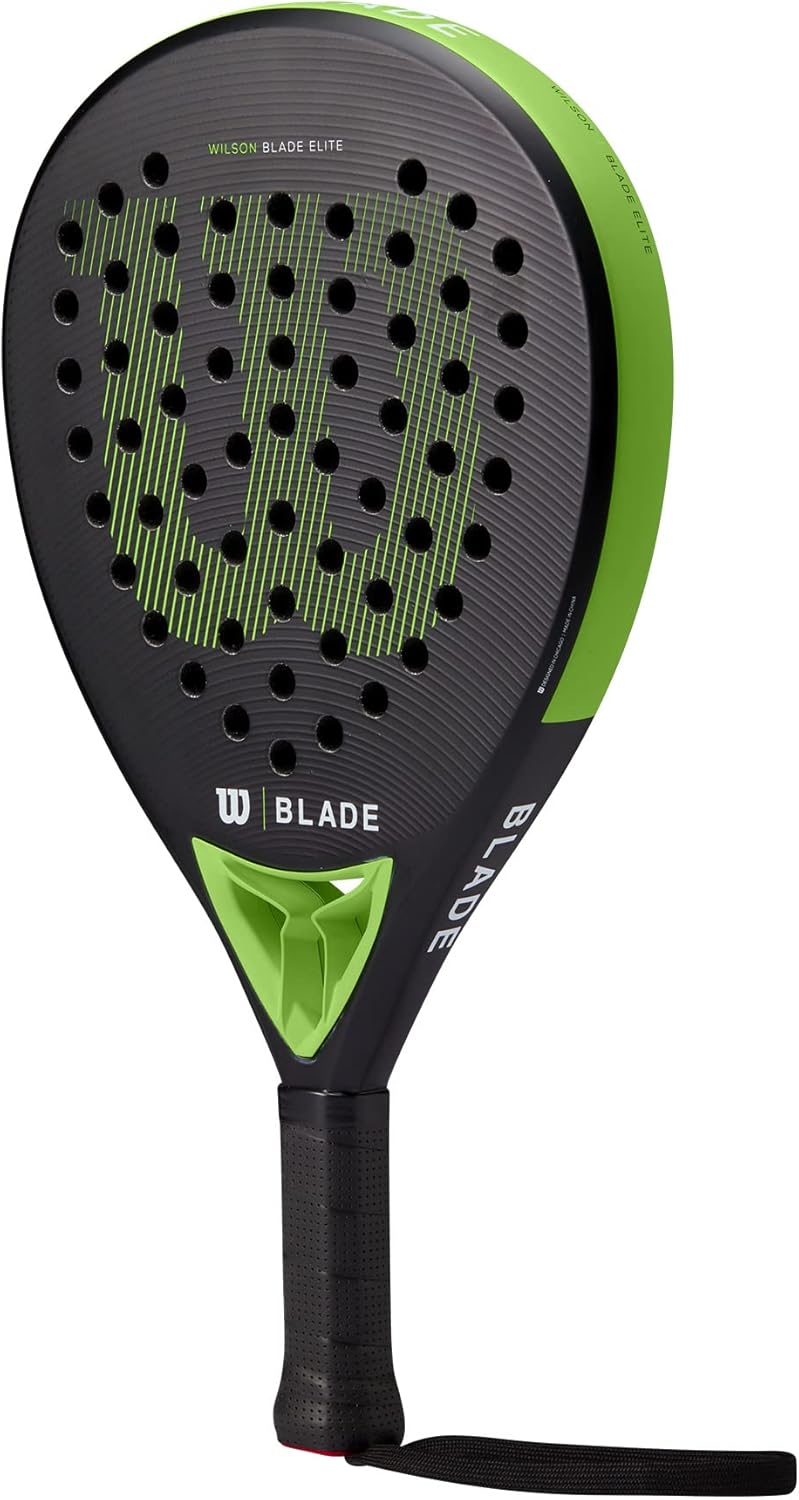 Wilson Padel-Schläger Blade Elite v2, Carbon-Glasfaser-Komposit/Eva, 365 g, Kopfgrösse 510 cm², Schw