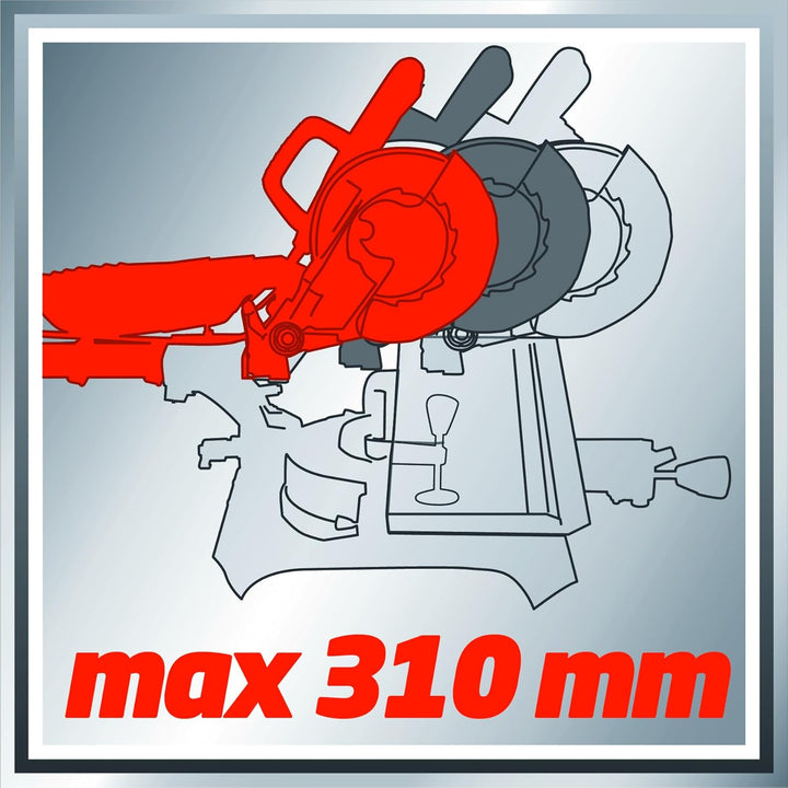 Einhell Zug Kapp Gehrungssäge TC-SM 2131 Dual (1800 W, Sägeblatt Ø 210 mm, Schnittbreite 310 mm, sch