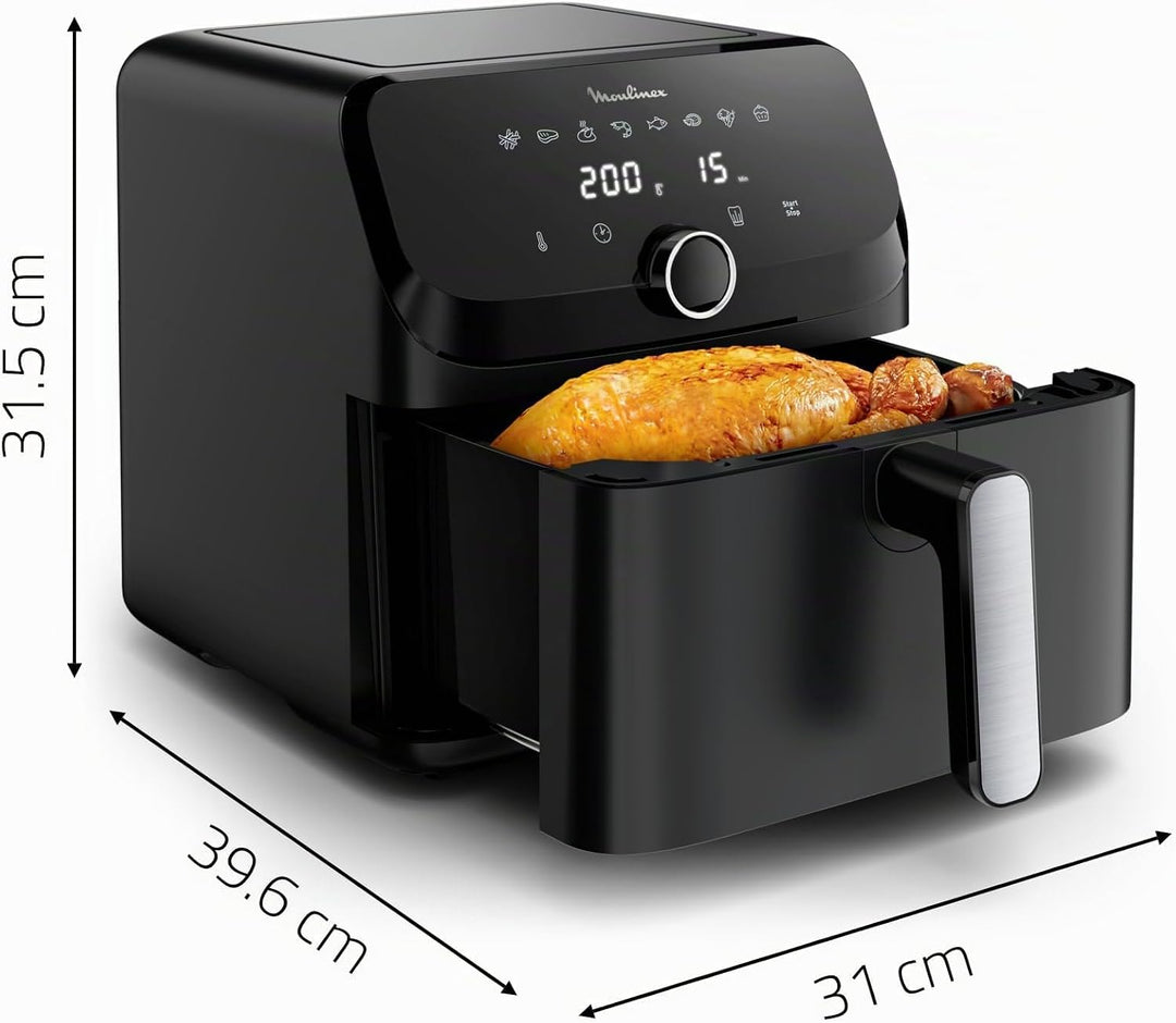 Moulinex Luftfritteuse, sehr grosses Fassungsvermögen von 7,5 l, 8 voreingestellte Programme, kompak
