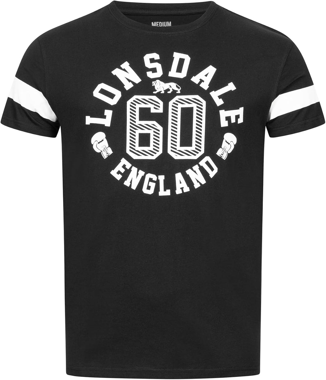 Lonsdale Herren Askerswell T-Shirt M Black/White, M Black/White