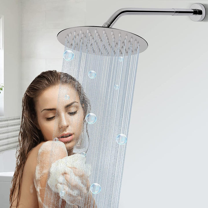 G1/2'' Duschkopf Verlängerung Chrom 20cm, Edelstahl Dusche verlängerungsrohr,Handbrause Verlängerung