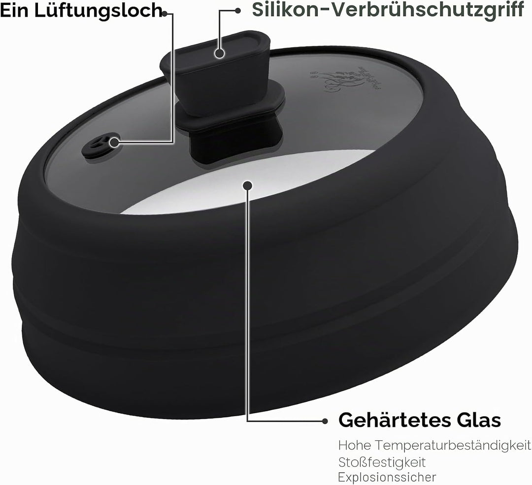 Mikrowellen-Spritzer-Abdeckung, Mikrowellen-Abdeckung für Lebensmittel, faltbarer Tellerdeckel mit e