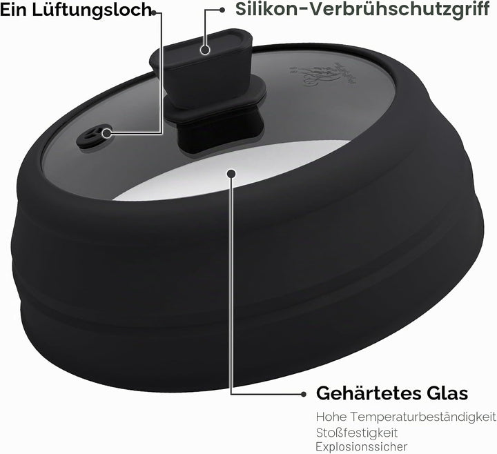 Mikrowellen-Spritzer-Abdeckung, Mikrowellen-Abdeckung für Lebensmittel, faltbarer Tellerdeckel mit e