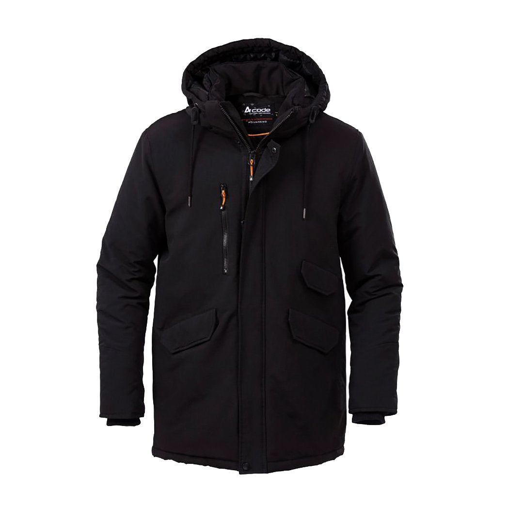Acode 108586-940-S Herren-Parka "1447", Grösse S, Schwarz, S