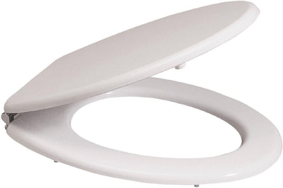 aquaSu® WC-Sitz mit Absenkautomatik Venezia in Weiss, mit robustem Holzkern, Schnellbefestigung Fast