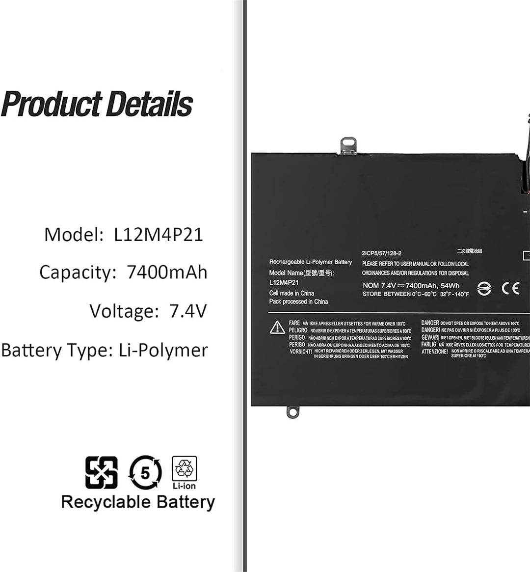HUBEI L12M4P21 121500156 21CP5/57/128-2 L13S4P21 L13M4P0 Laptop Batterie Ersatz für Lenovo IdeaPad Y