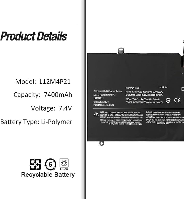 HUBEI L12M4P21 121500156 21CP5/57/128-2 L13S4P21 L13M4P0 Laptop Batterie Ersatz für Lenovo IdeaPad Y